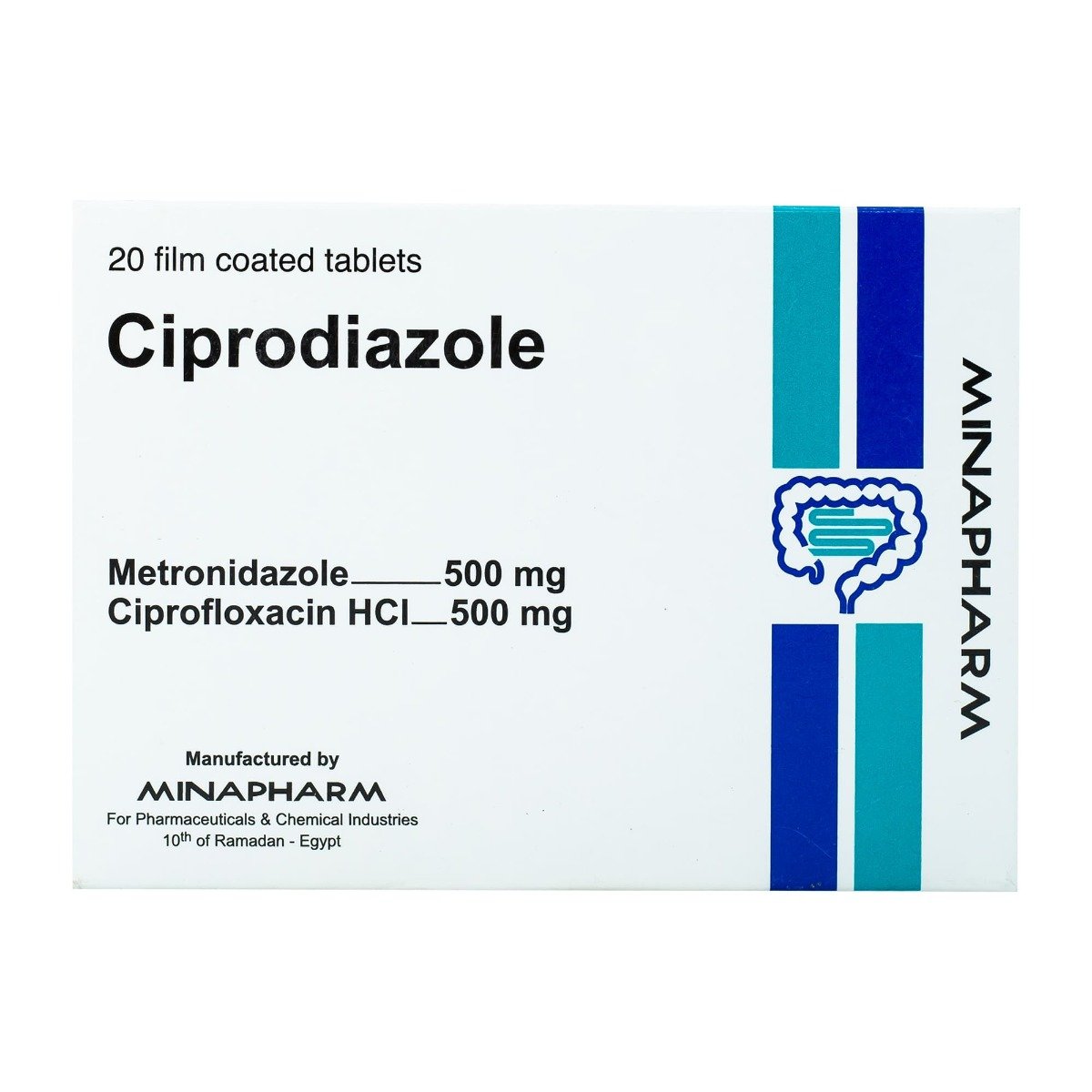 Ciprodiazole 500 mg-500 mg - 20 Tablets - Bloom Pharmacy