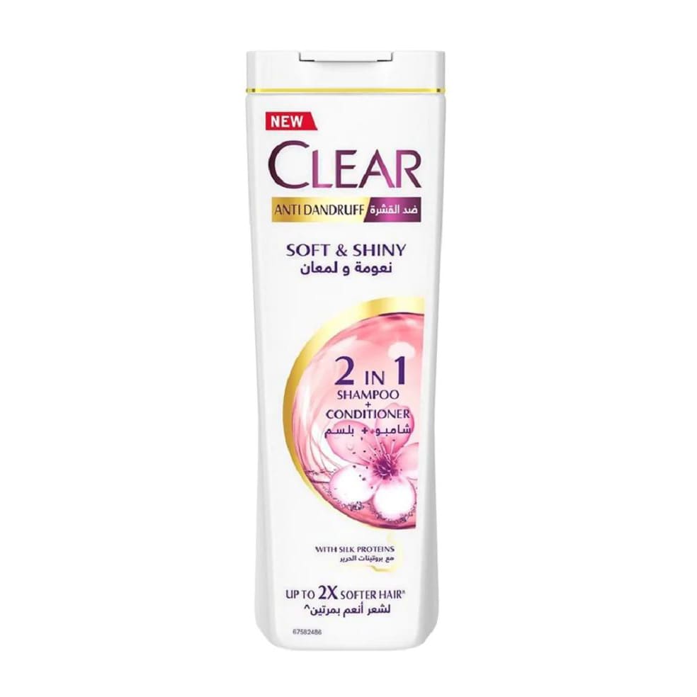 Clear Women Soft & Shiny 2 in 1 Anti-Dandruff Shampoo + Conditioner – 600ml - Bloom Pharmacy