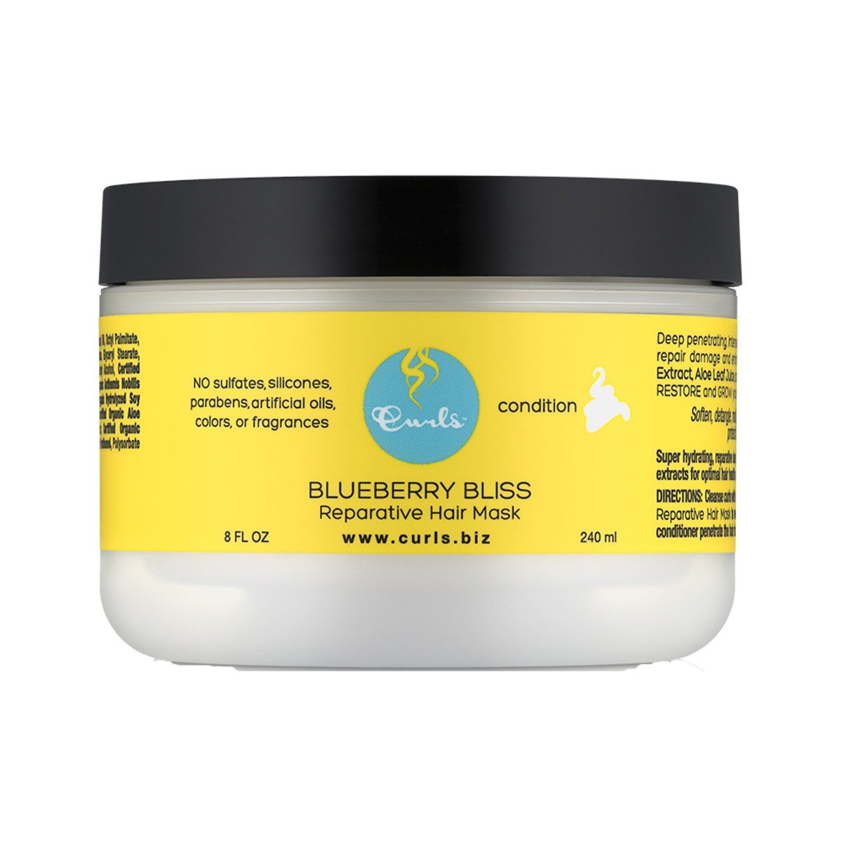 Curls Blueberry Bliss Reparative Hair Mask – 240ml - Bloom Pharmacy