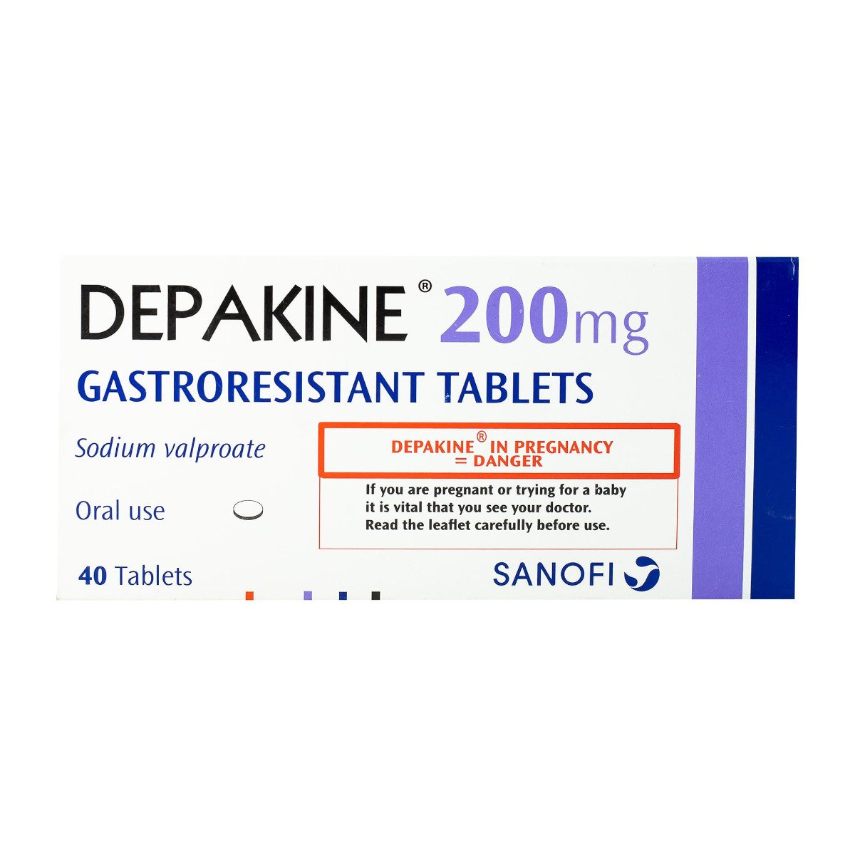 Depakine 200 mg - 40 Tablets - Bloom Pharmacy