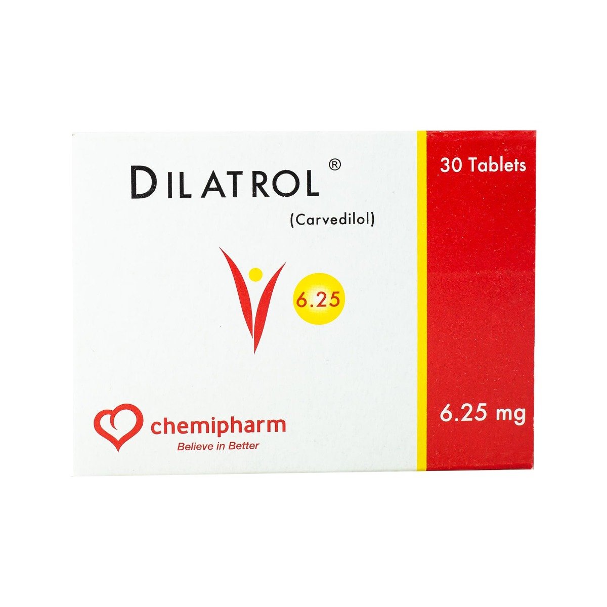 Dilatrol 6.25 mg - 30 Tablets - Bloom Pharmacy