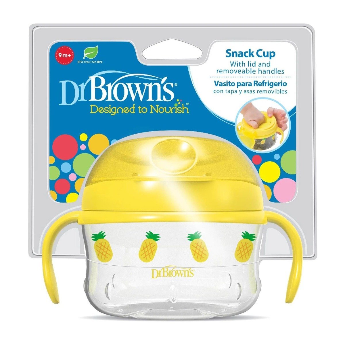 Dr. Brown’s Nourish Snack Cup 9m+ - Yellow - Bloom Pharmacy