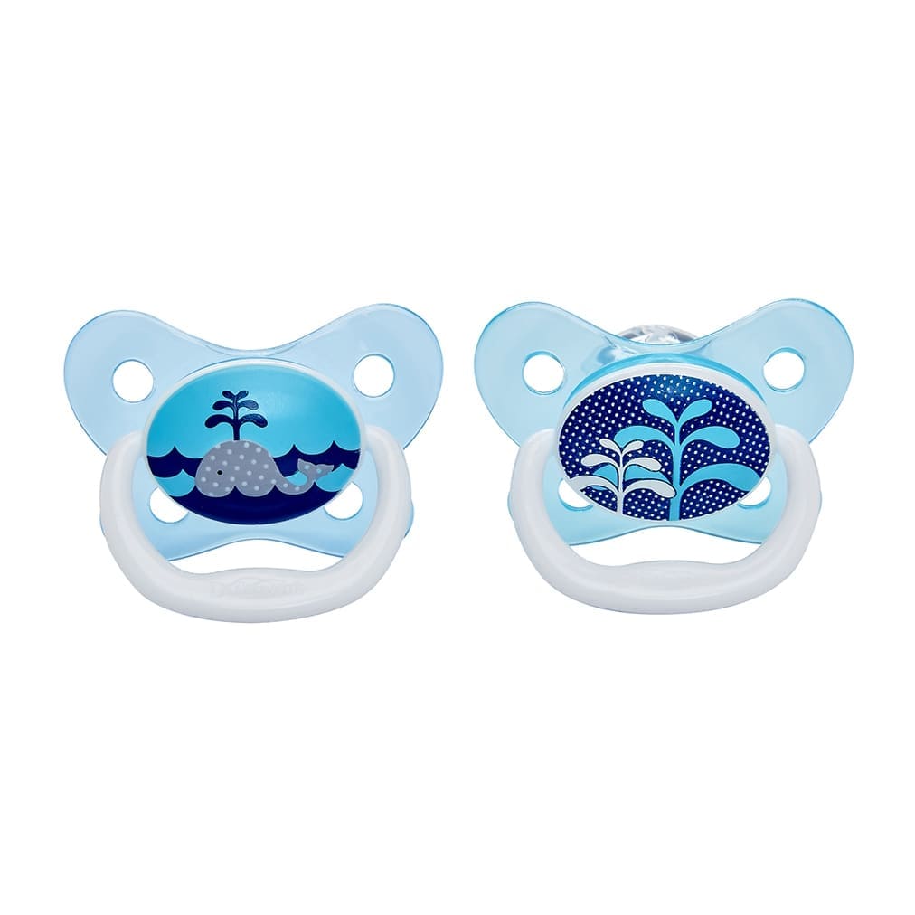 Dr. Brown's Prevent Soother Pacifier 0-6m 2psc - blue - Bloom Pharmacy