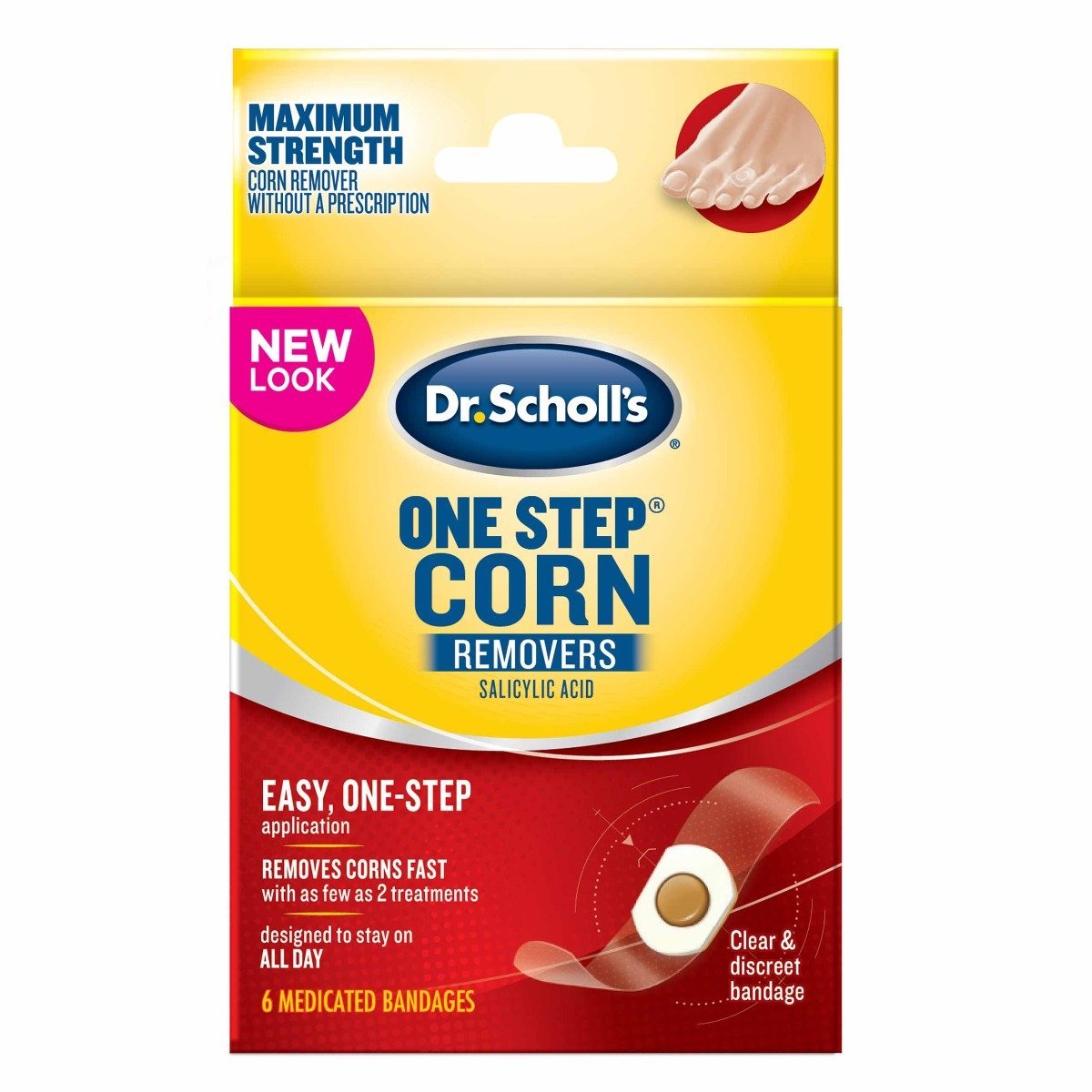 DR.scholls One Step Corn Removers - 6 Bandages - Bloom Pharmacy