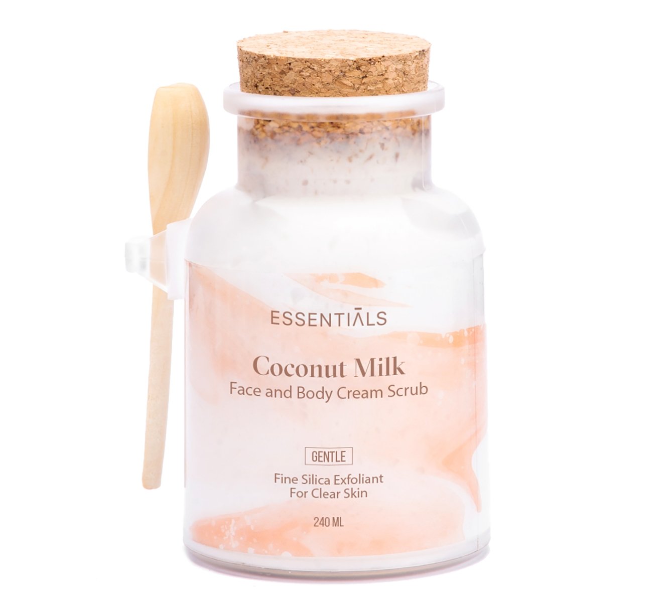 Essentials Coconut Milk Face and Body Cream Scrub - 240ml - Bloom Pharmacy