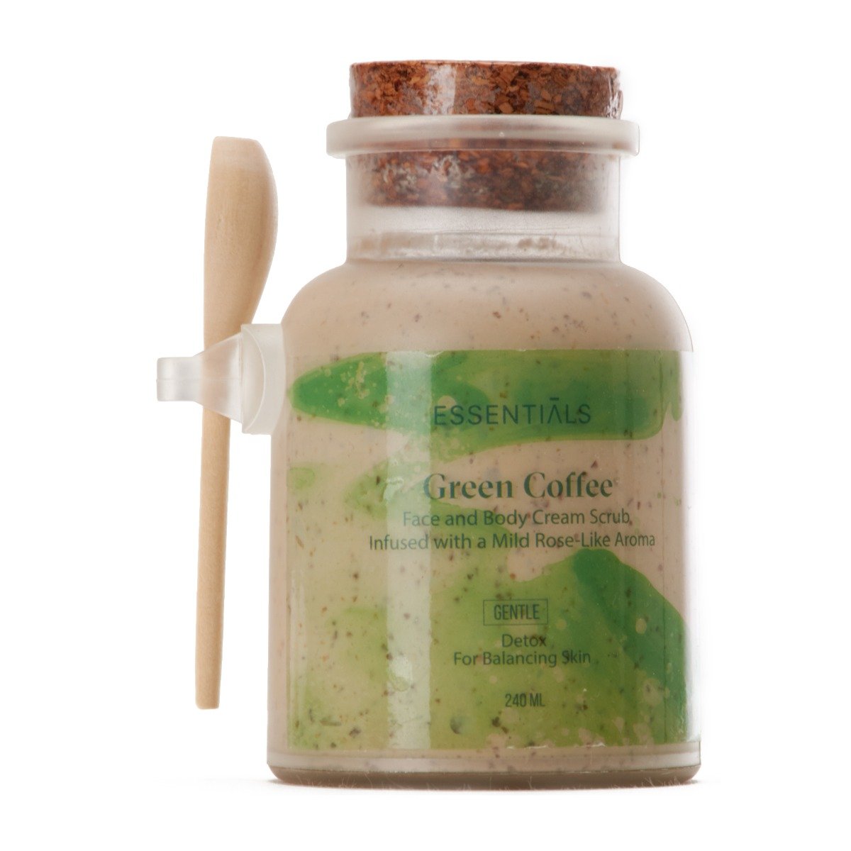 Essentials Green Coffee Face and Body Cream Scrub - 240ml - Bloom Pharmacy