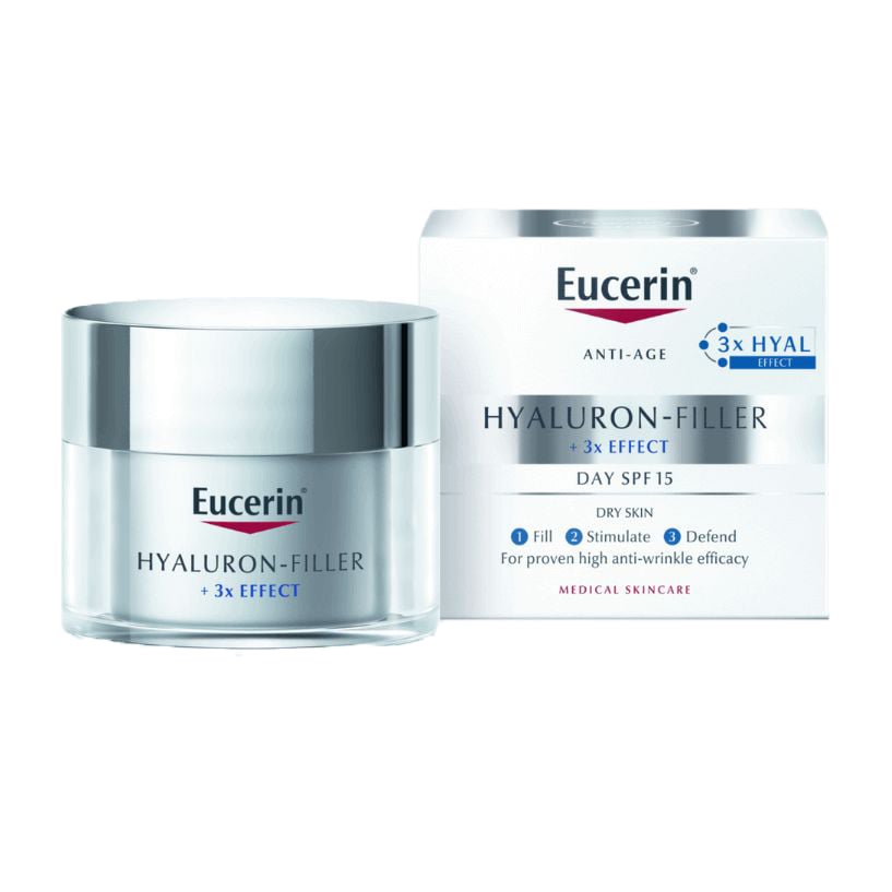 Eucerin Hyaluron Filler Day SPF 15 Cream For Dry Skin – 50ml - Bloom Pharmacy