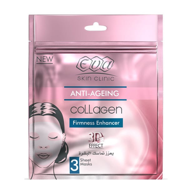 Eva Skin Clinic Anti-Ageing Collagen Firmness Enhancer Sheet Mask - 3 Masks - Bloom Pharmacy