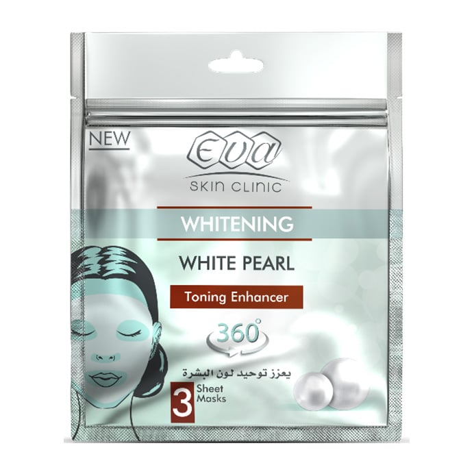 Eva Skin Clinic Whitening White Pearl Toning Enhancer Sheet Mask – 3 Masks - Bloom Pharmacy