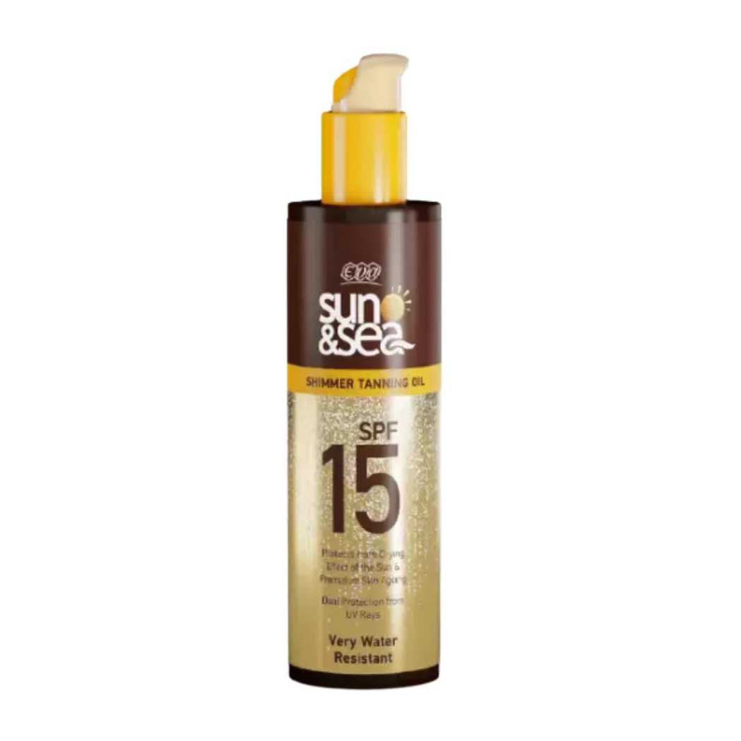 Eva Sun & Sea SPF 15 Shimmer Tanning Oil – 200ml - Bloom Pharmacy