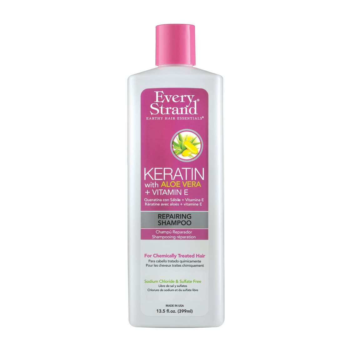 Every Strand Keratin With Aloe Vera + Vitamin E Shampoo - 399ml - Bloom Pharmacy