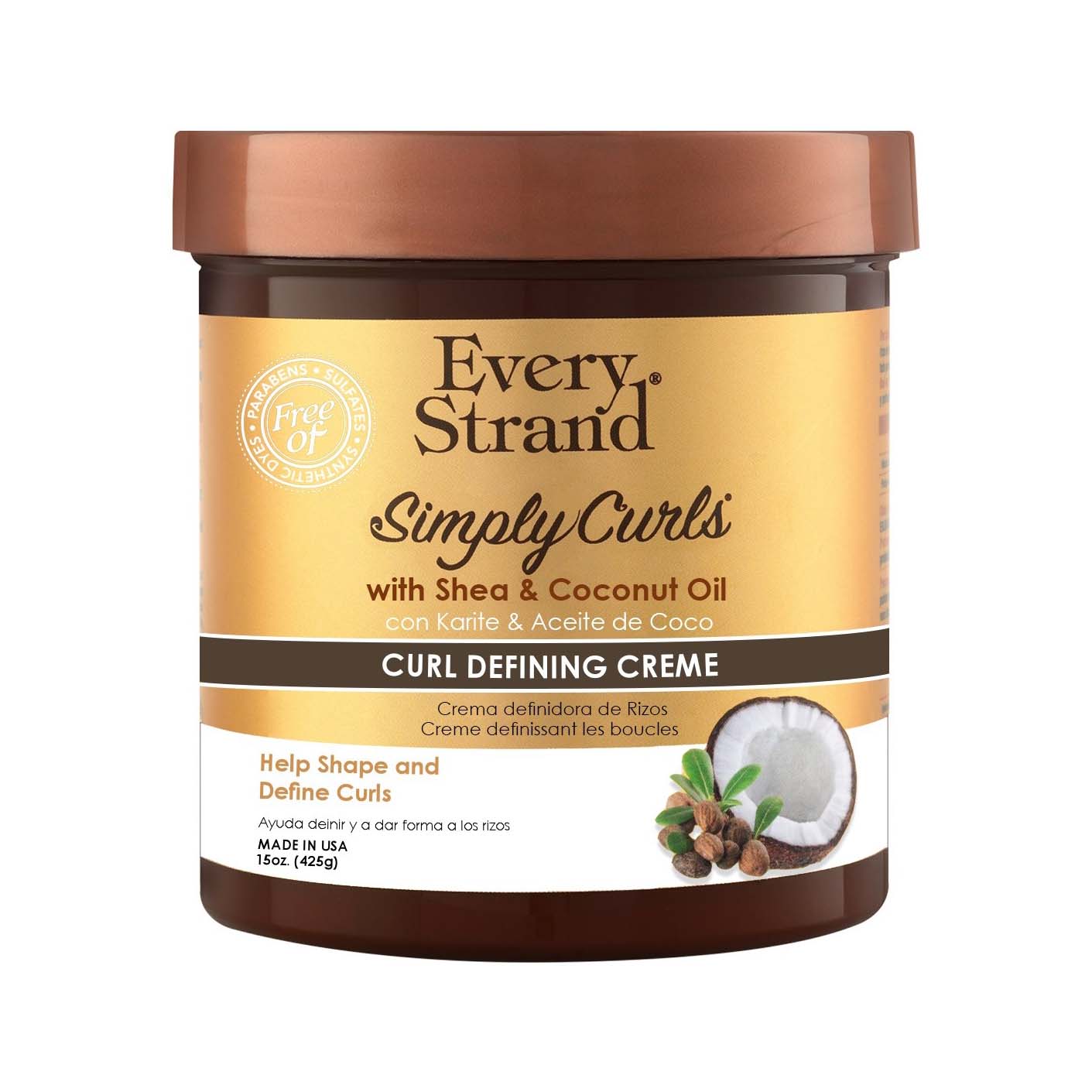 Every Strand Simply Curls Coconut Oil & Shea Butter Curl Defining Cream – 425ml - Bloom Pharmacy