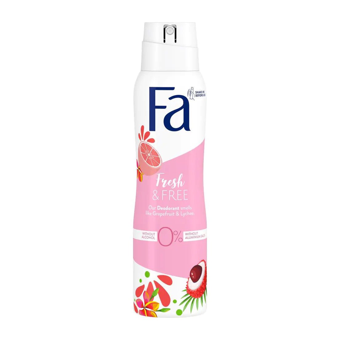 Fa Freshly Free Grapefruit & Lychee Scent 48H Deo Spray - 150ml - Bloom Pharmacy