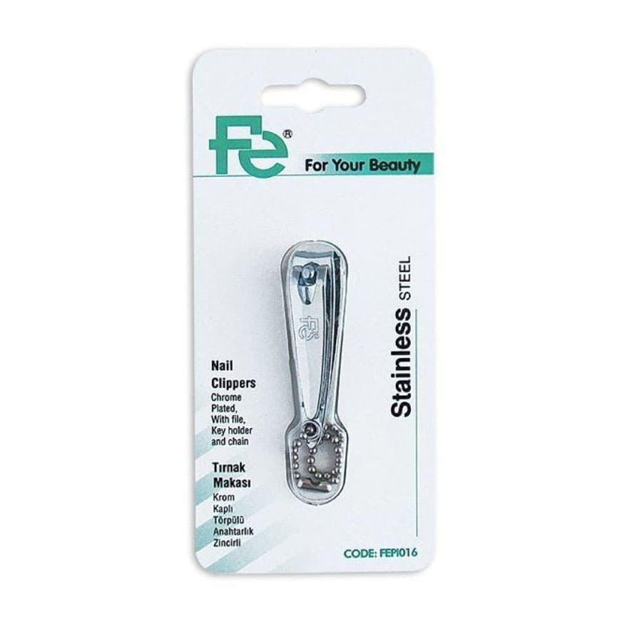Fe Nail Clipper Small Chrome Plated Key Holder With Chain - Bloom Pharmacy