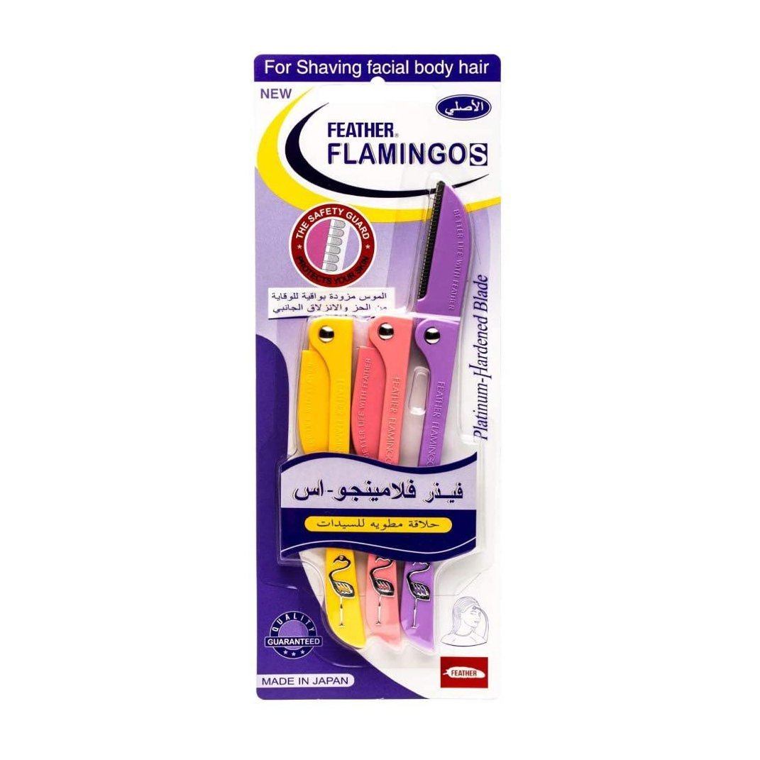 Feather Flamingos For Shaving Facial Body Hair - 3pcs - Bloom Pharmacy
