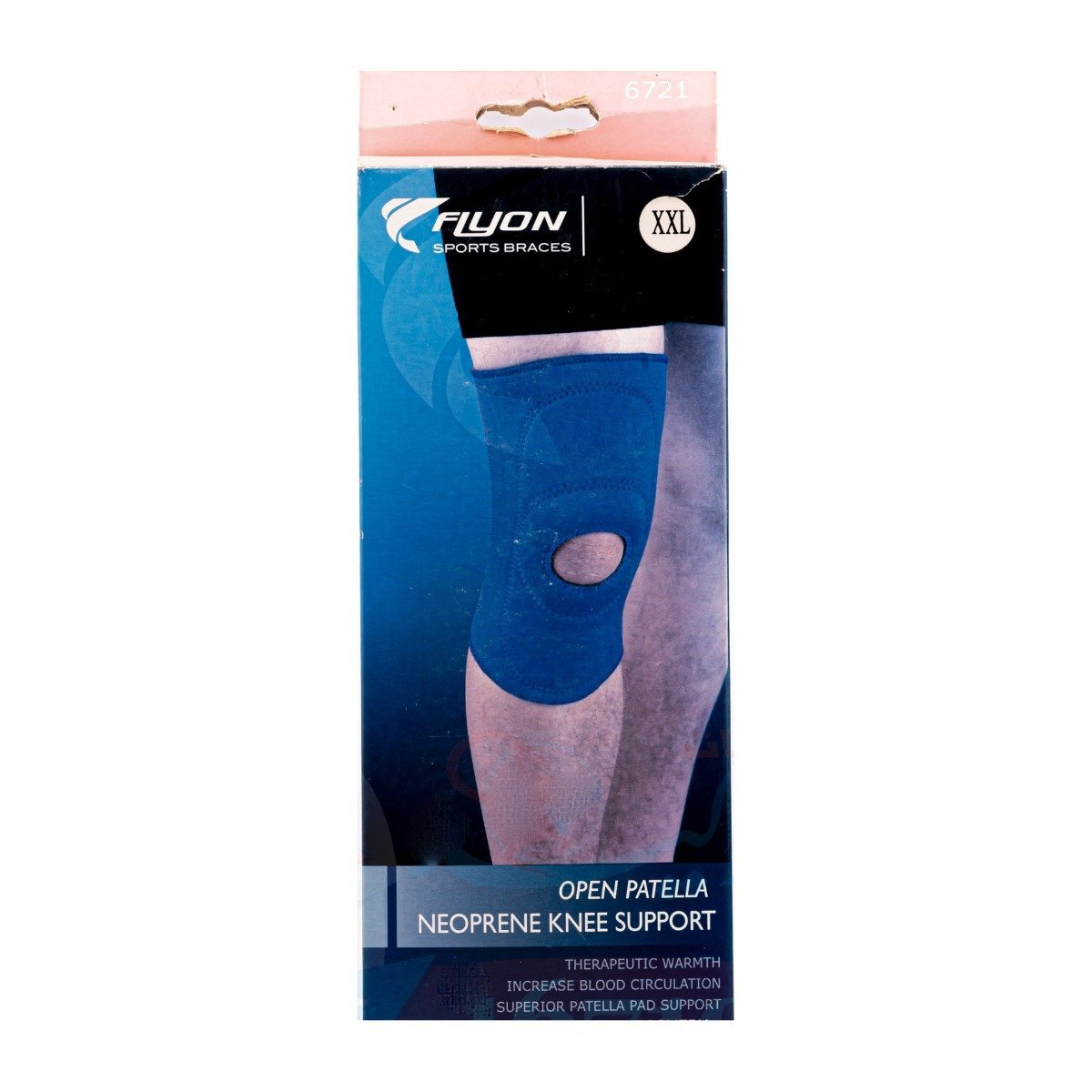 Flyon Open Patella Neoprene Knee Support Size (Xxl) - Bloom Pharmacy