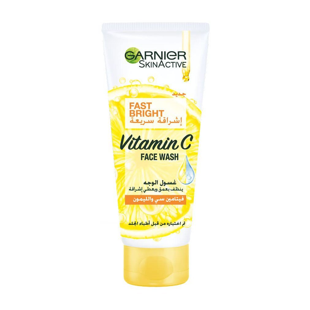 Garnier Fast Bright Vitamin C Face Wash – 100ml - Bloom Pharmacy