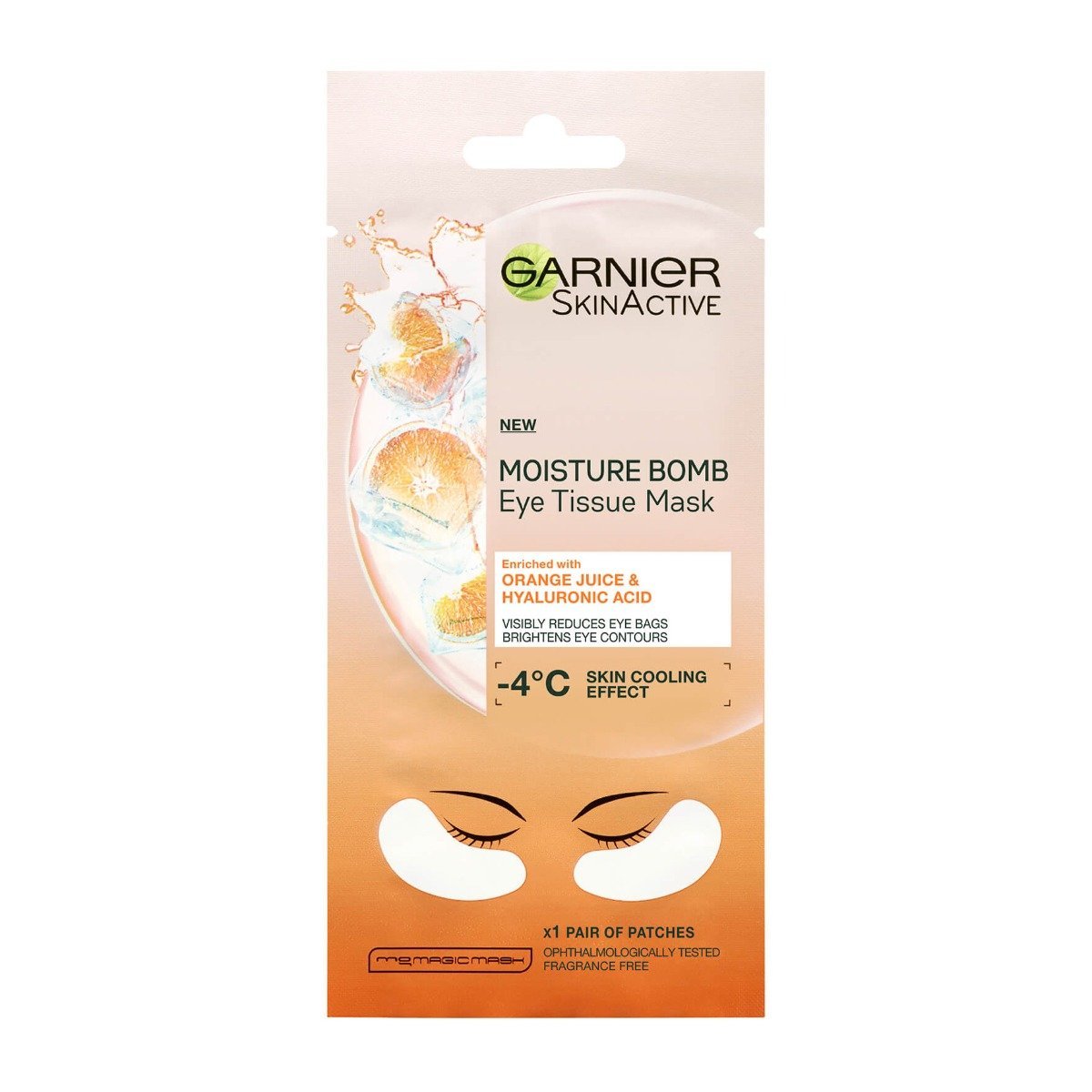 Garnier Hydra Bomb Eye Tissue Mask Orange - 6gm - Bloom Pharmacy