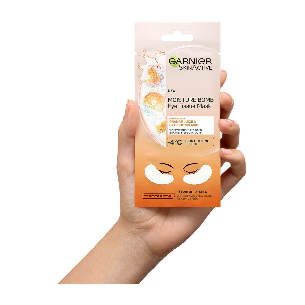 Garnier Hydra Bomb Eye Tissue Mask Orange - 6gm - Bloom Pharmacy