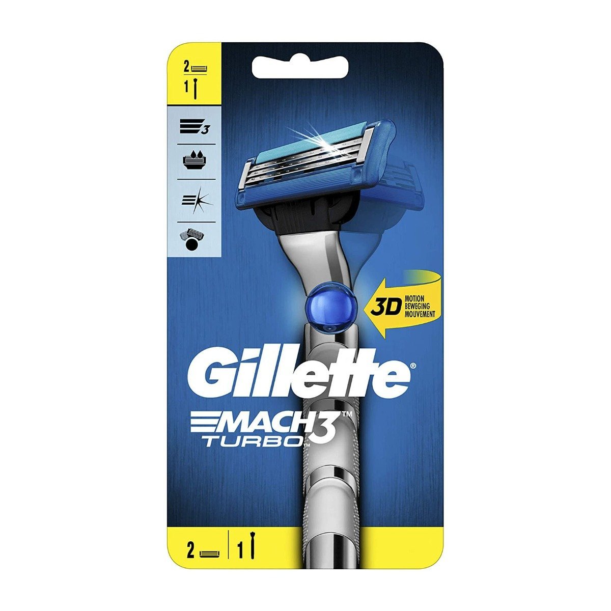 Gillette Mach3 Turbo 3D Motion - 2 Blades - Bloom Pharmacy