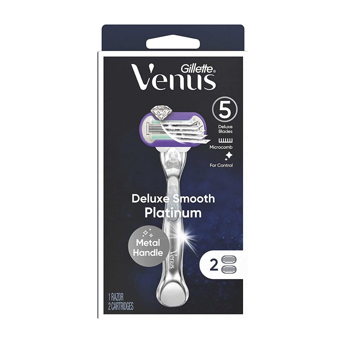 Gillette Venus Deluxe Smooth Platinum - 5 Blades - Bloom Pharmacy