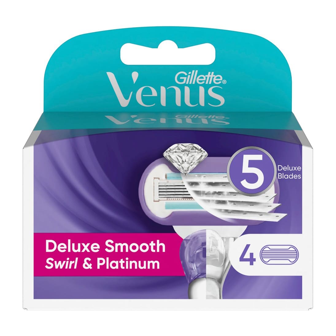 Gillette Venus Deluxe Smooth Swirl Blade - 5 Blades - Bloom Pharmacy