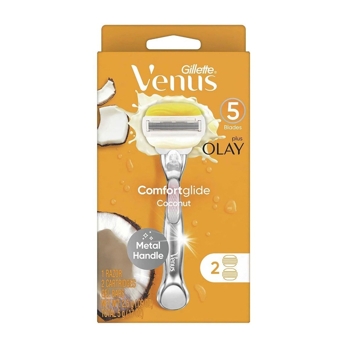 Gillette Venus Olay Plus Comfortglide Coconut - 2 Blades - Bloom Pharmacy