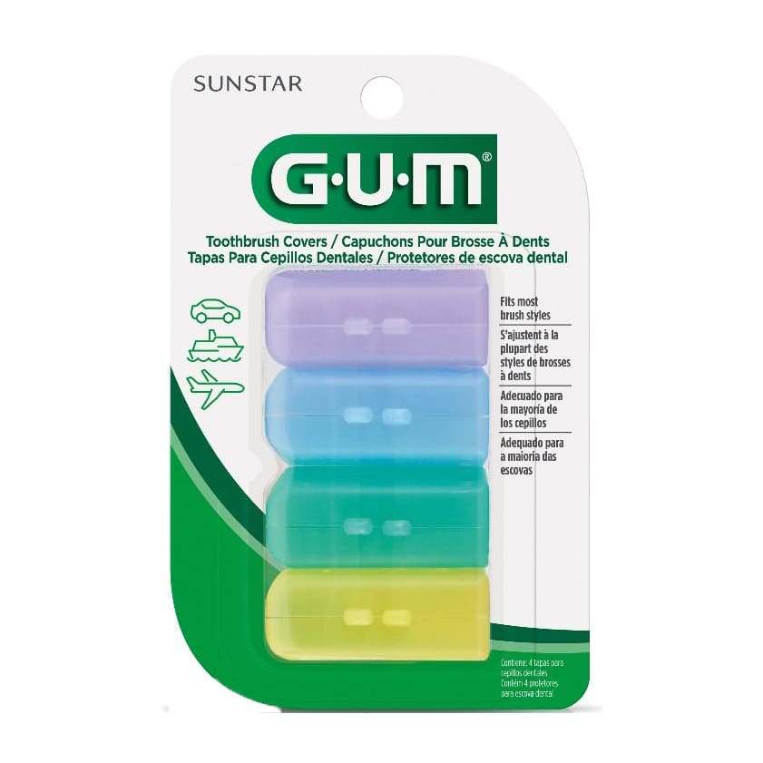 Gum Antibacterial Toothbrush Cover - 4 Covers - Bloom Pharmacy