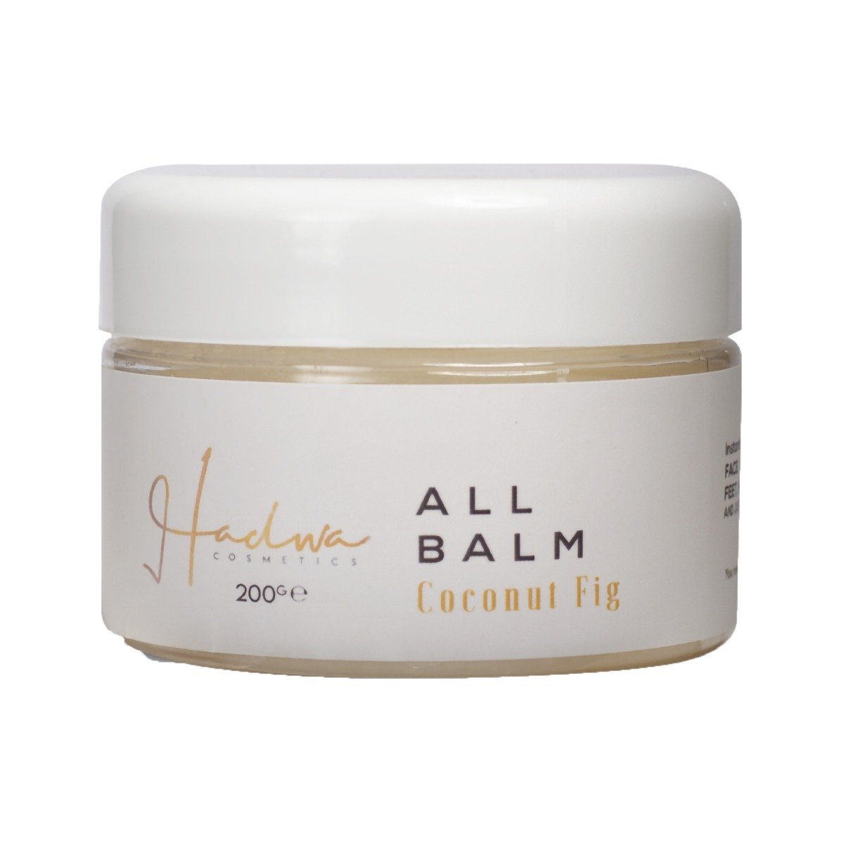 Hadwa Cosmetics All Balm Coconut Fig Balm – 200ml - Bloom Pharmacy