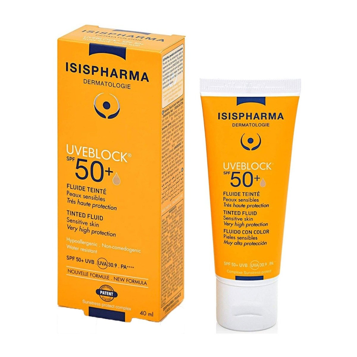 Isis Pharma Uveblock SPF 50+ Dry Touch Clair Teinte - 40ml - Bloom Pharmacy
