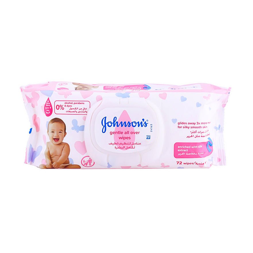 Johnsons Gentle All Over Baby Wipes - Bloom Pharmacy