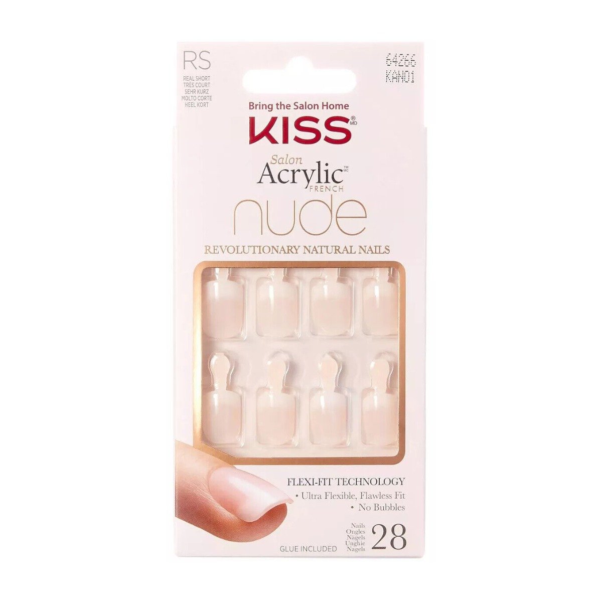 Kiss Salon Acrylic Nude RS Nails Kan01 - 64266 - Bloom Pharmacy