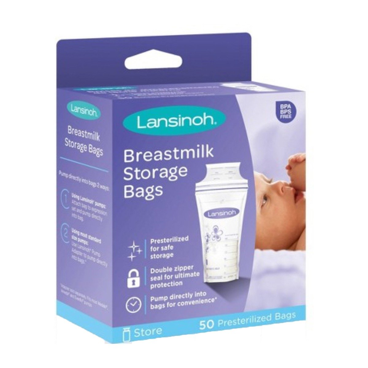 Lansinoh Breast Milk Storage Bags – 50pcs - Bloom Pharmacy