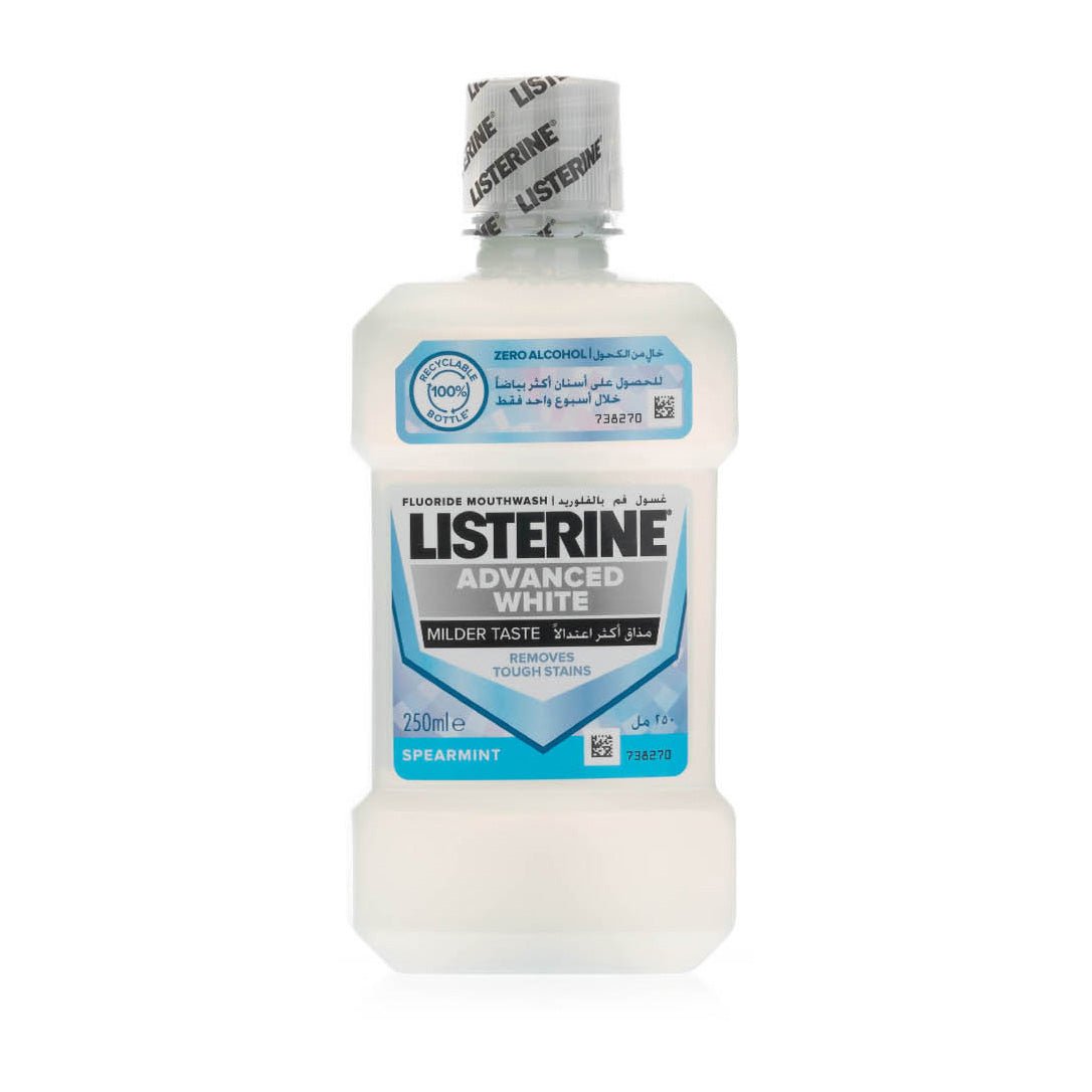 Listerine Advanced White Milder Taste Fluoride Mouthwash - Bloom Pharmacy