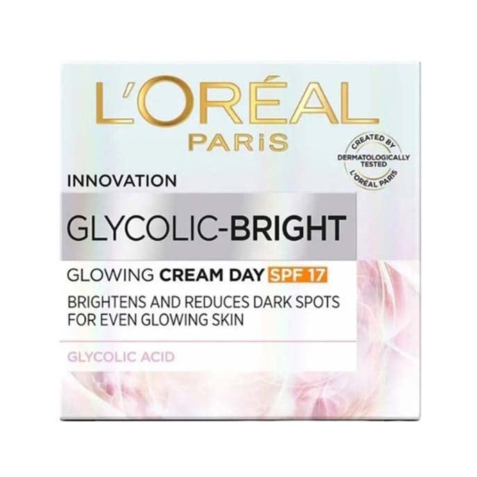 L'Oreal Glycolic-Bright Glowing Cream Day SPF17 - 50ml - Bloom Pharmacy