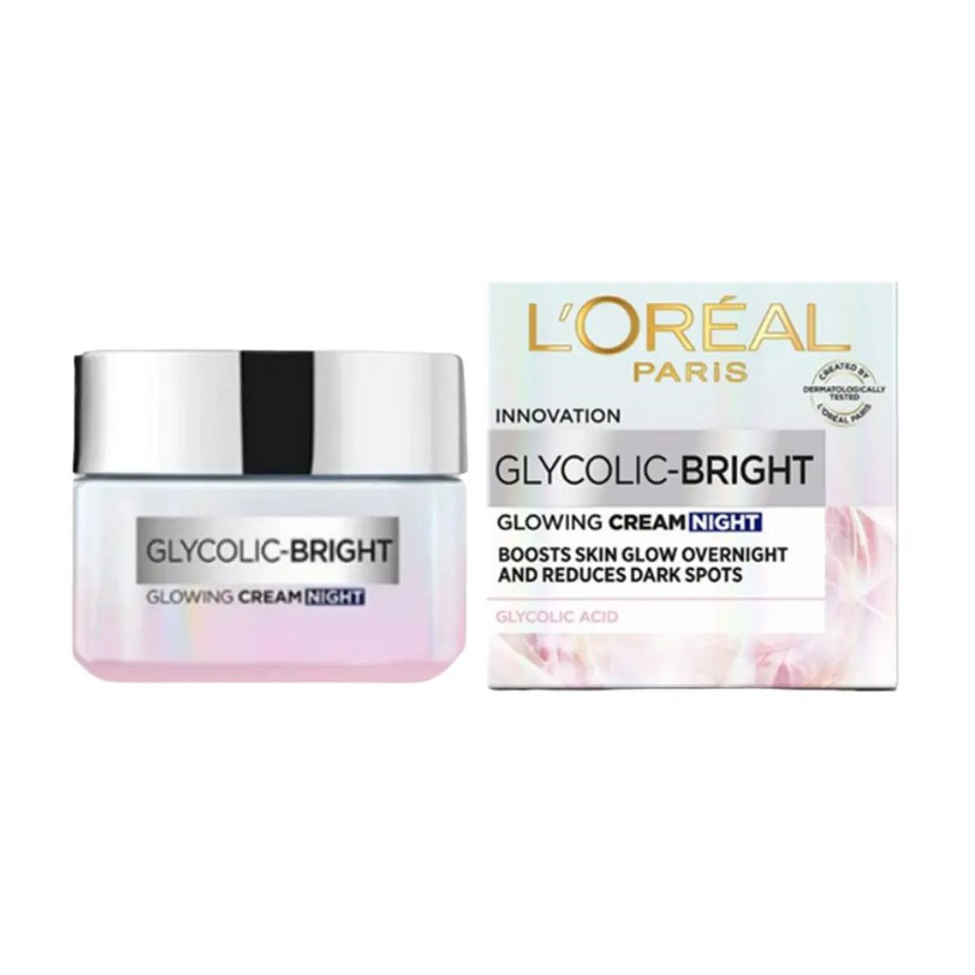 L'Oreal Glycolic Bright Glowing Night Cream - 50ml - Bloom Pharmacy