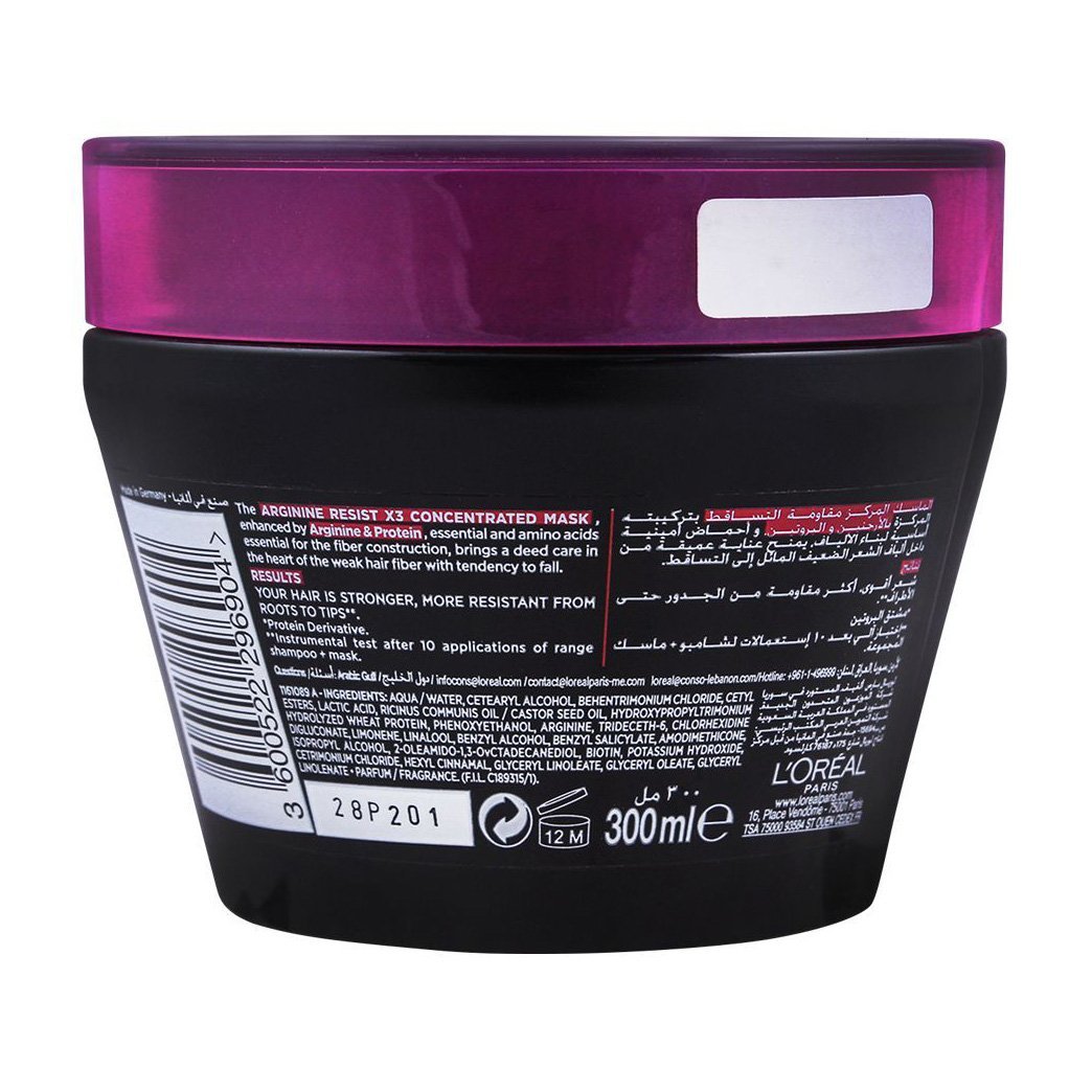 Loreal Paris Elvive Mask Arginine Resist Anti-Hair Fall - 300ml - Bloom Pharmacy