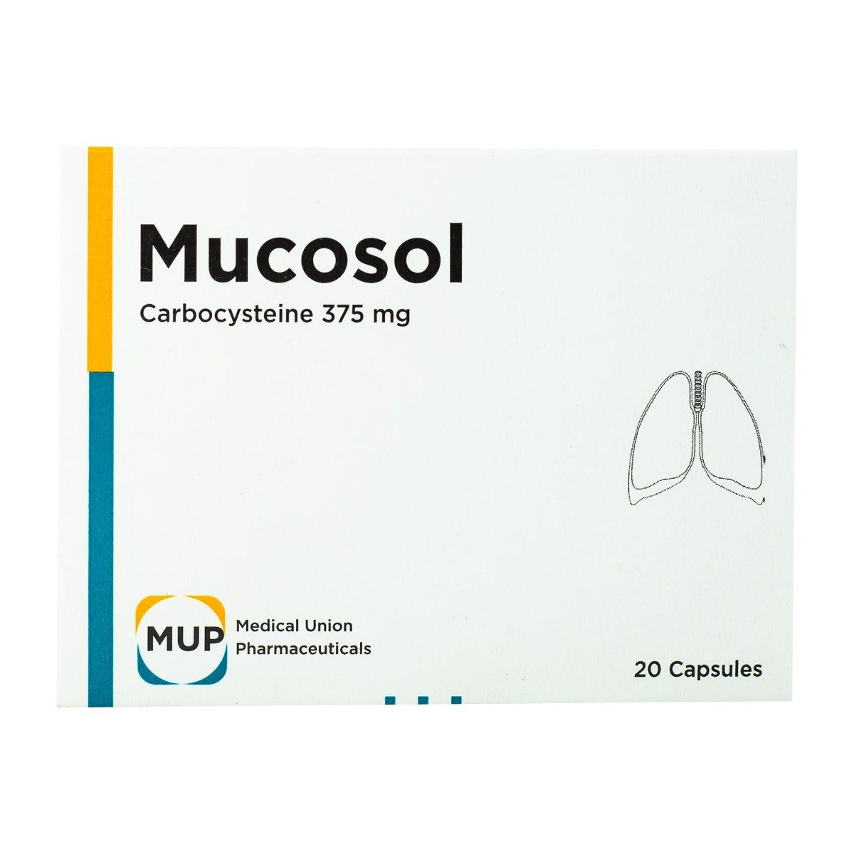 Mucosol 375 mg - 20 Capsules - Bloom Pharmacy