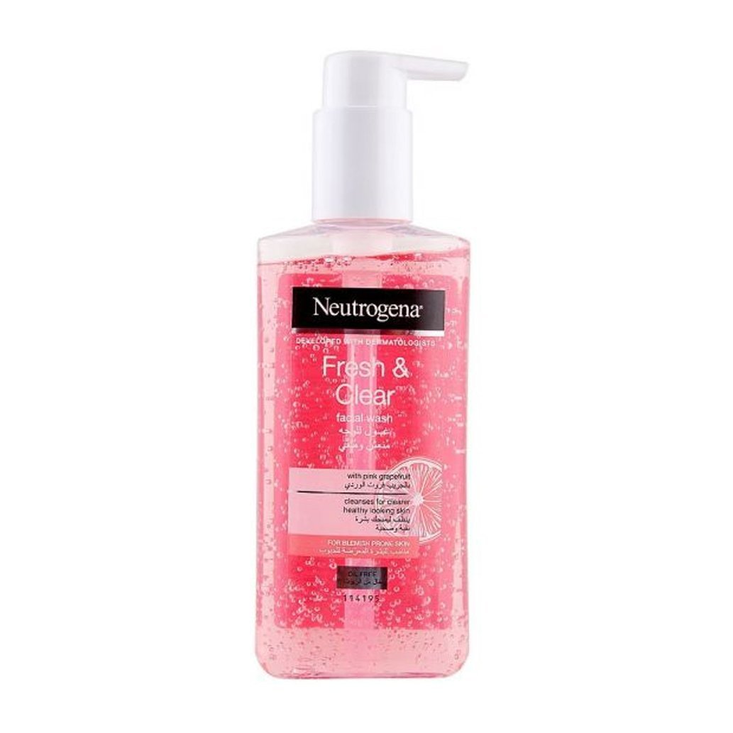 Neutrogena Fresh & Clear With Pink Grapefruit Facial Wash - 200ml - Bloom Pharmacy