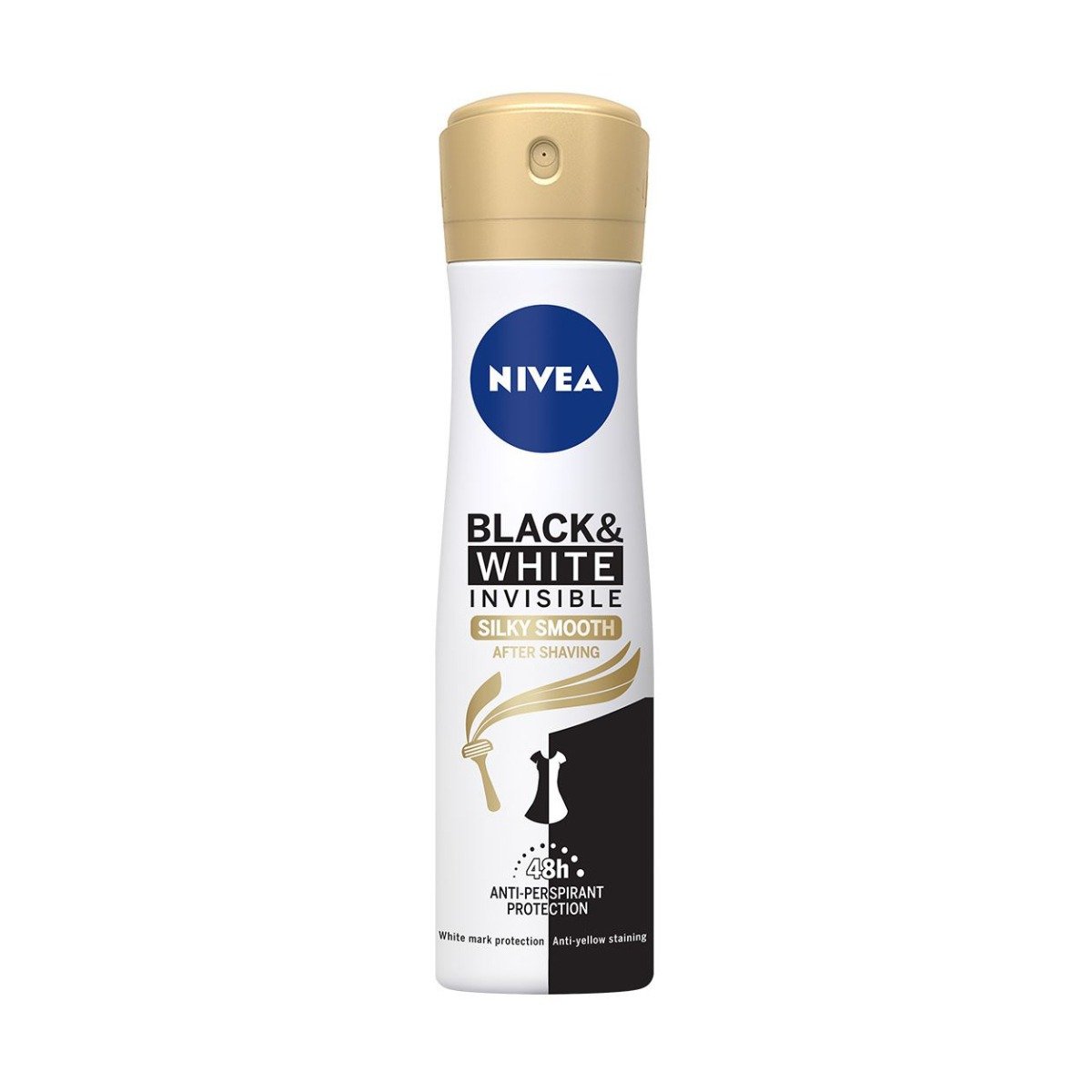 Nivea Black & White Invisible Silky Smooth Deodorant Spray - 150ml - Bloom Pharmacy