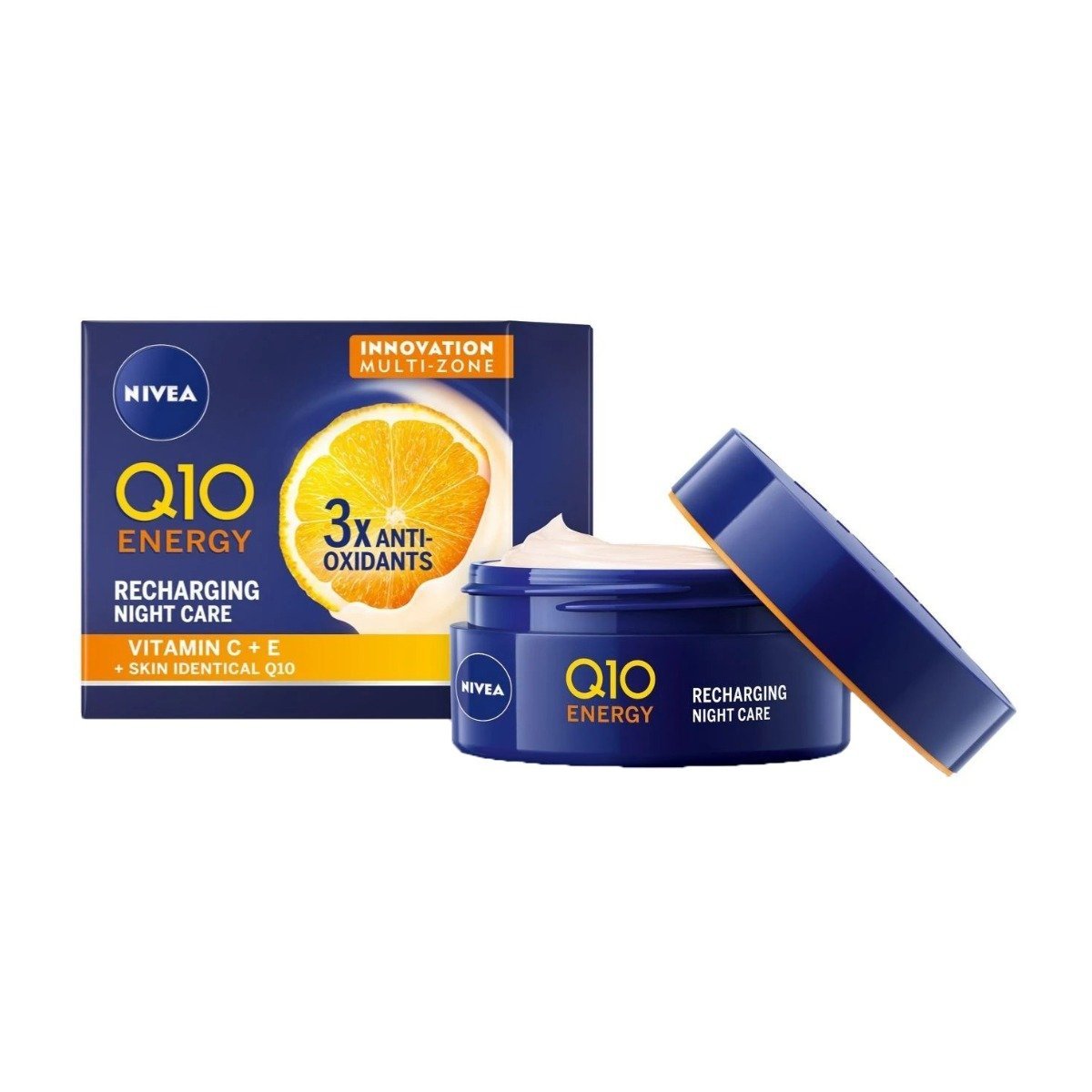 Nivea Q10 Energy 3x Anti-Oxidant Recharging Night Cream - 50ml - Bloom Pharmacy