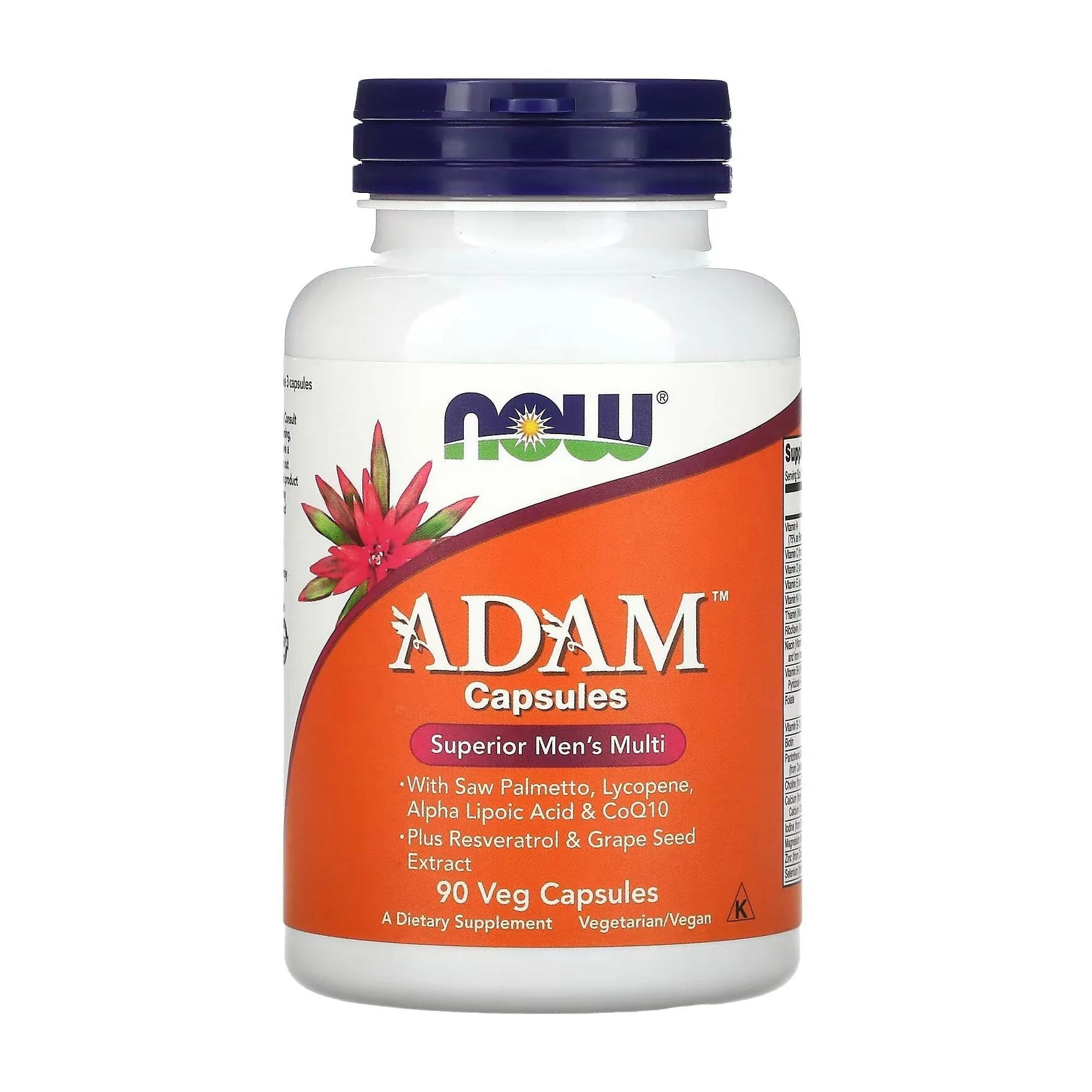 Now Adam Men's Multiple Vitamin Veg Capsules – 90 Capsules - Bloom Pharmacy