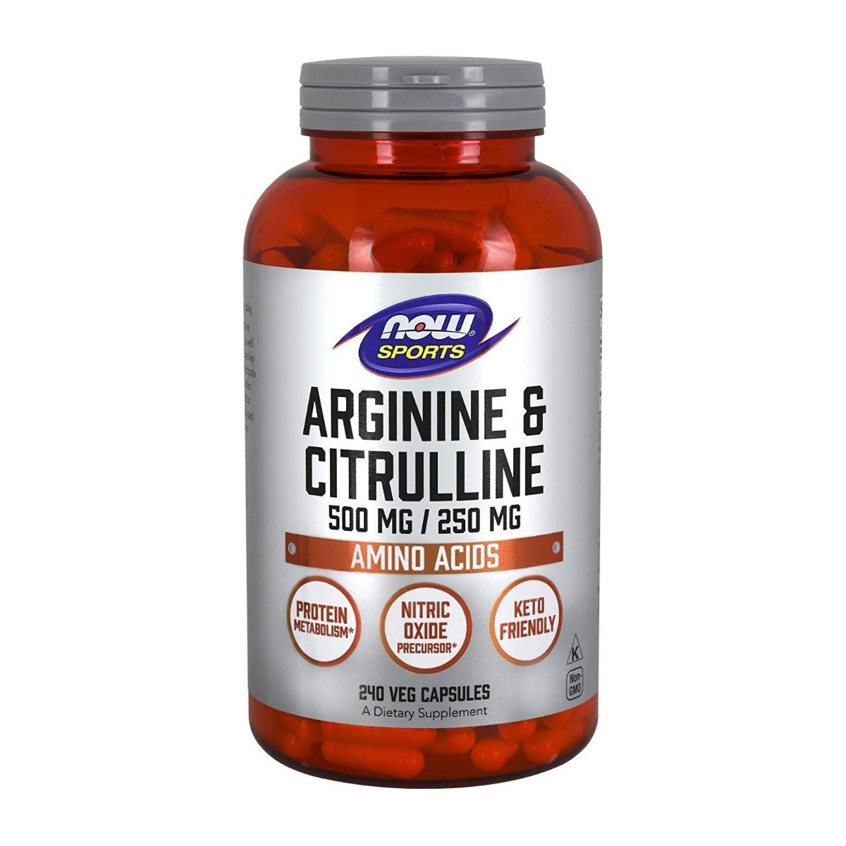 Now Sports Arginine & Citrulline Amino Acids 500 gm – 120 Capsules - Bloom Pharmacy