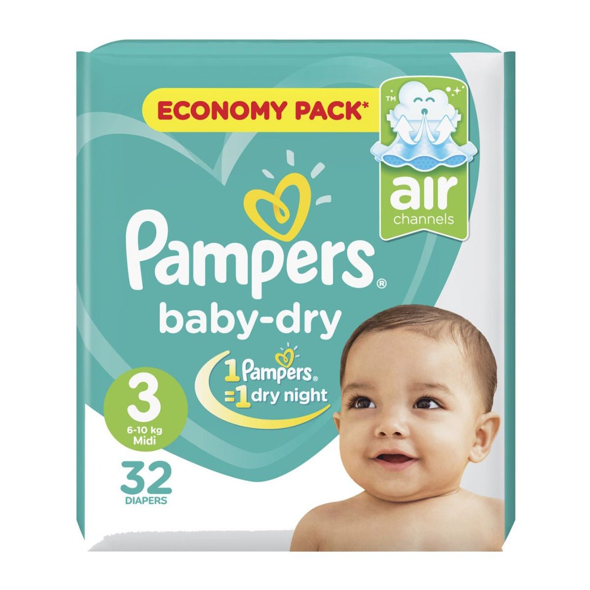 Pampers New Baby Dry Size (3) 6-10kg Midi - Bloom Pharmacy