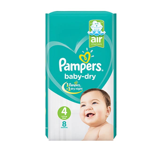 Pampers New Baby Dry Size (4) 9-18kg Maxi - Bloom Pharmacy