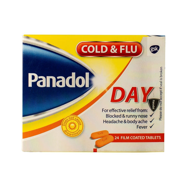 Panadol Cold & Flu day - 24 Tablets | Bloom Pharmacy