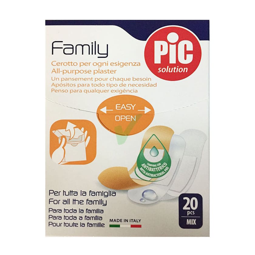 Pic Solution Family Strip Plaster Mix Pack - 20 Pcs - Bloom Pharmacy