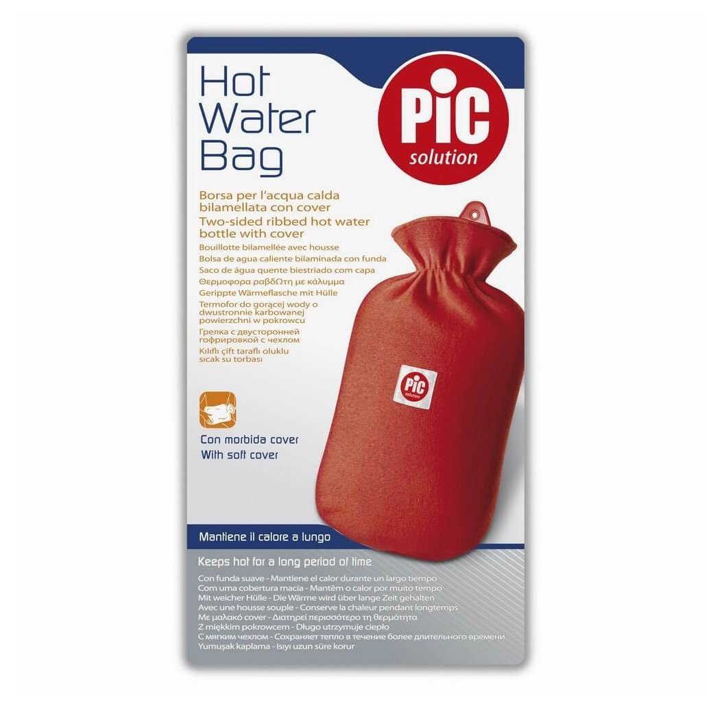 Pic Solution Hot Water Bag With Cover - Bloom Pharmacy