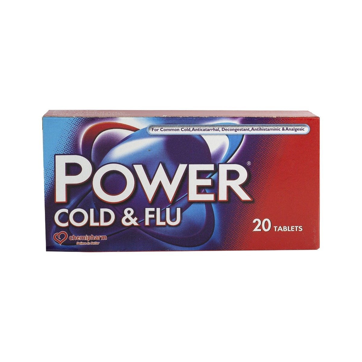 Power Cold and Flu - 20 Tablets | Bloom Pharmacy