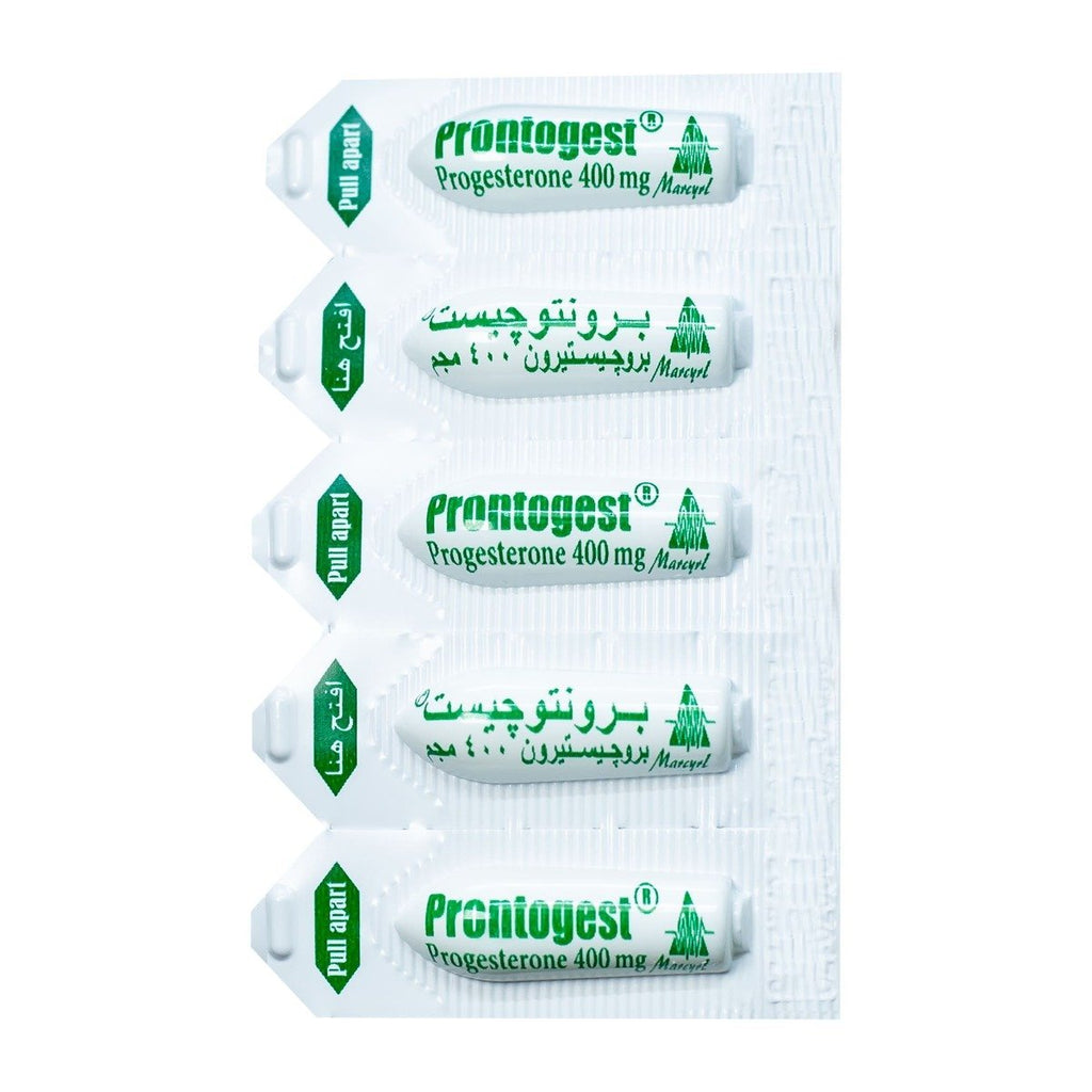 Prontogest 400 mg - 30 Vaginal Suppositories | Bloom Pharmacy